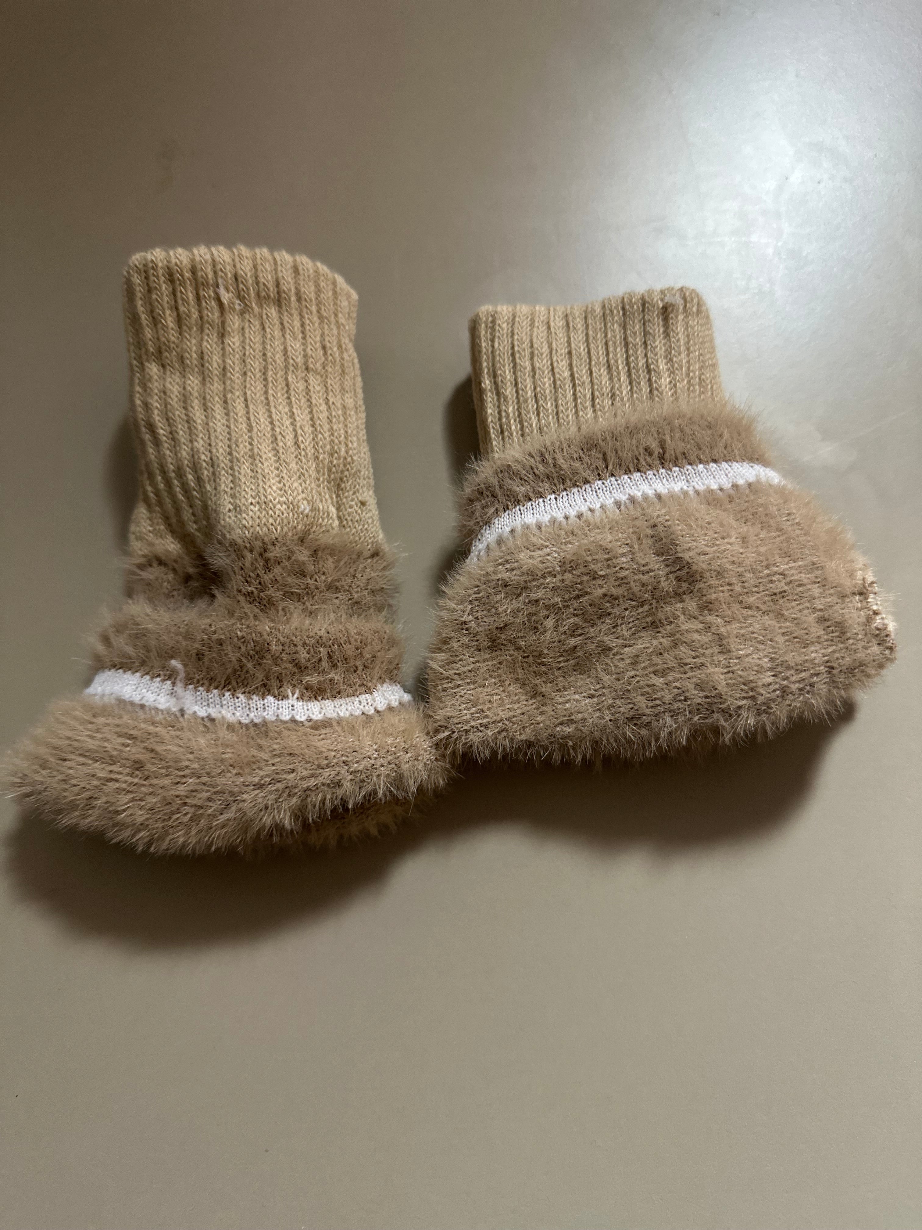 Winter soft mink fleece half-finger gloves