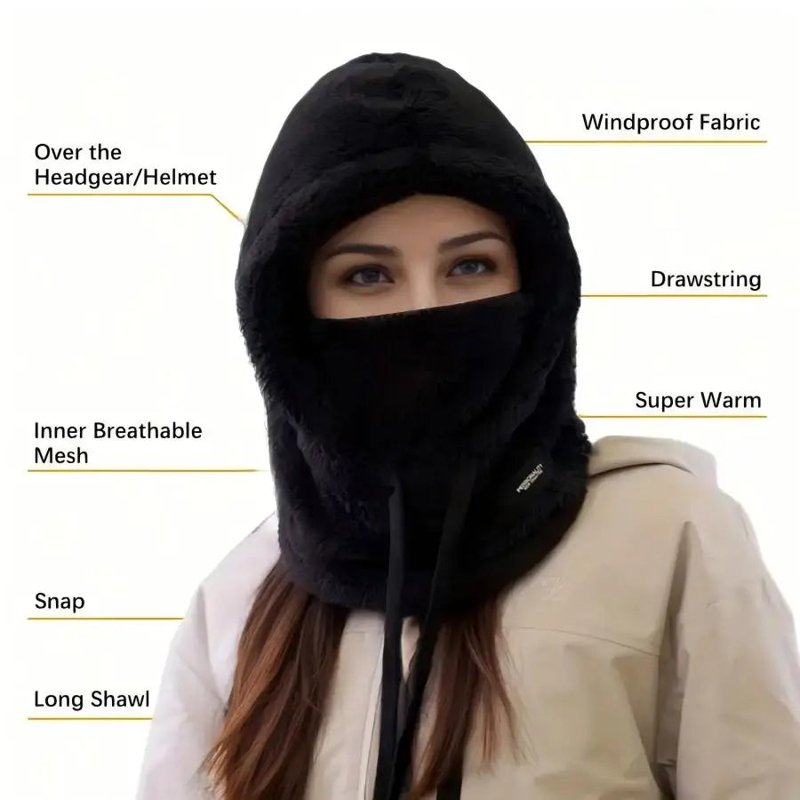 Winter windproof fleece full face mask