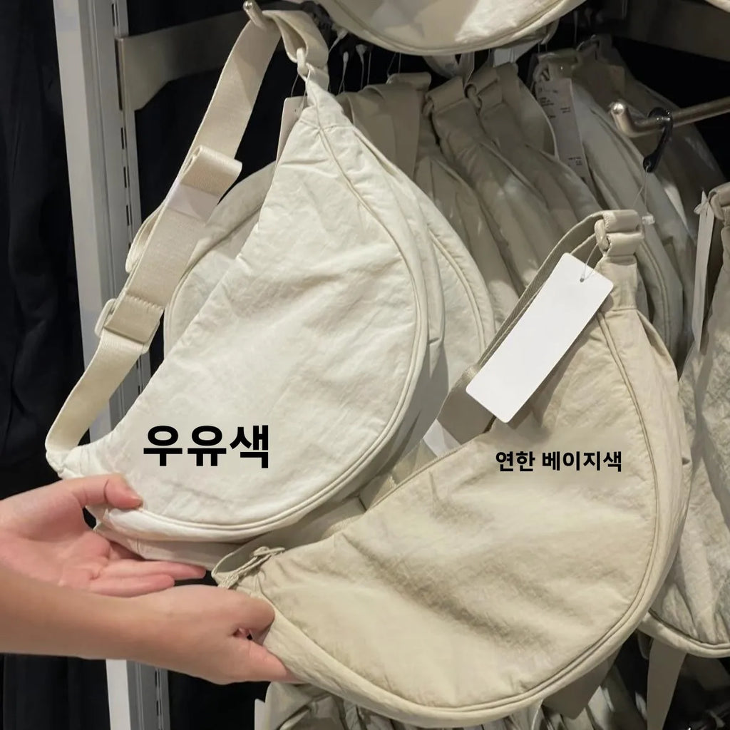 Japanese-style dumpling type light adjustable shoulder bag