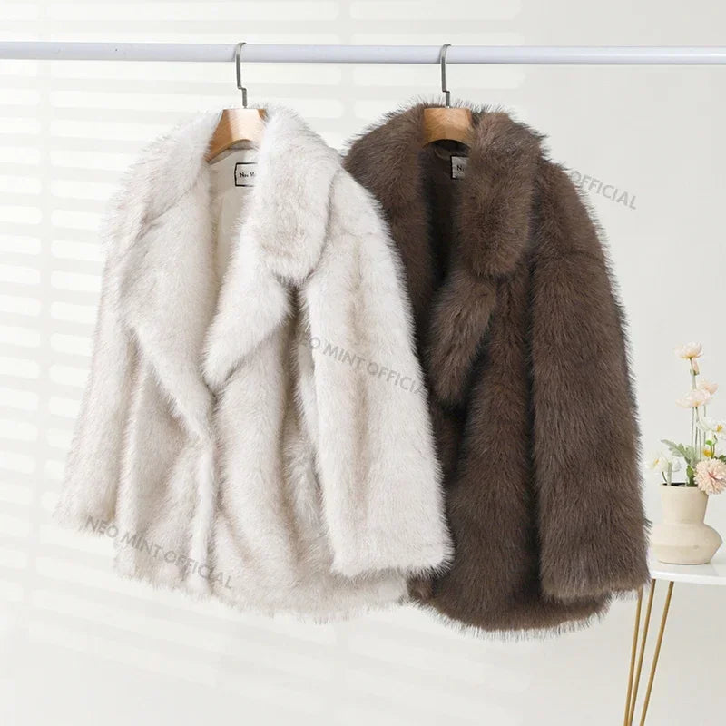 Neomint fluffy fur jacket