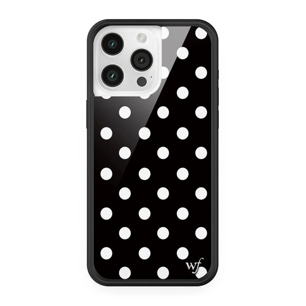 야생화 딸기 물방울 무늬 폰 케이스