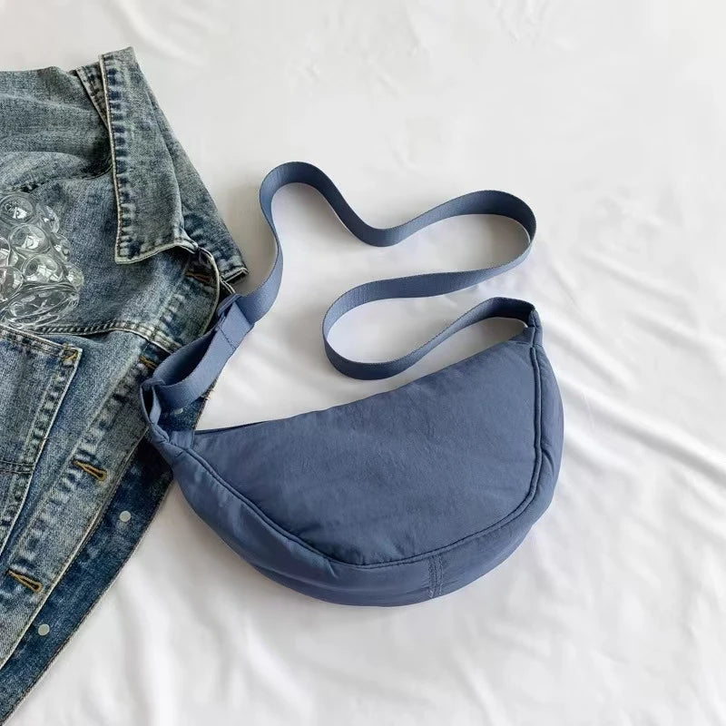 Japanese-style dumpling type light adjustable shoulder bag