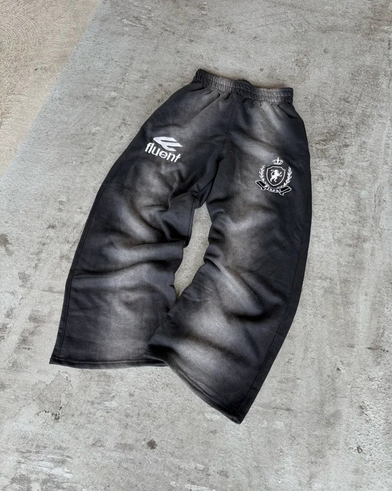 Y2K American Retro Unisex Fashion Embroidery Hood Zip Up