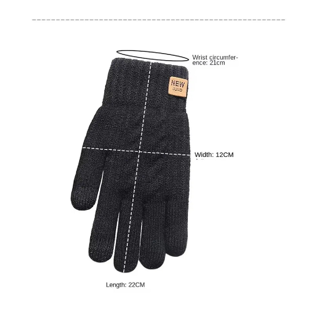 Warm wool winter gloves