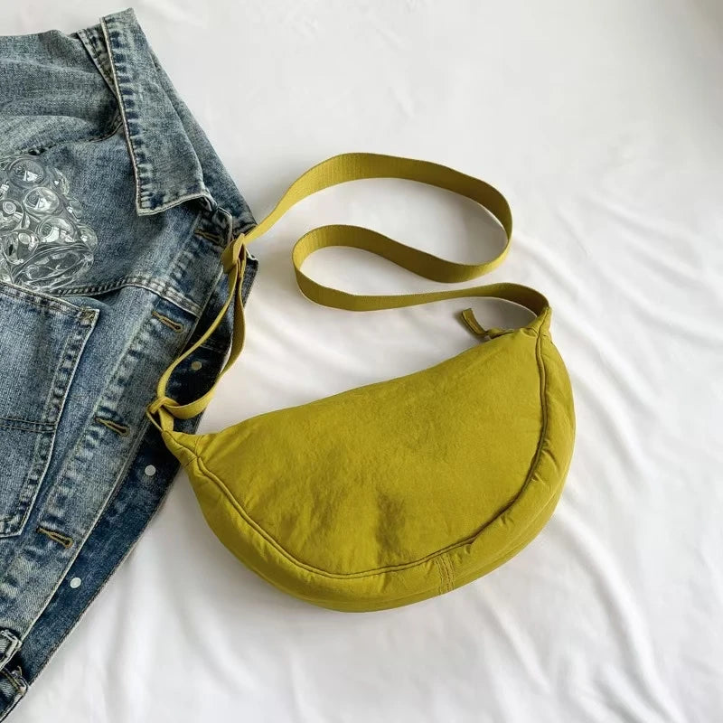 Japanese-style dumpling type light adjustable shoulder bag