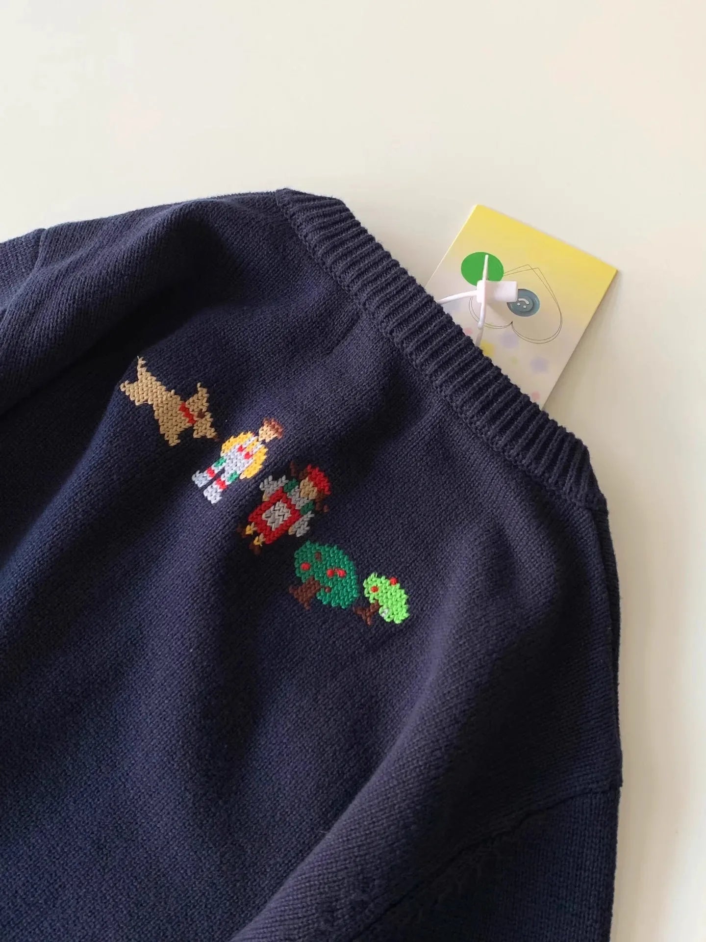 Japanese style vintage embroidered sweater