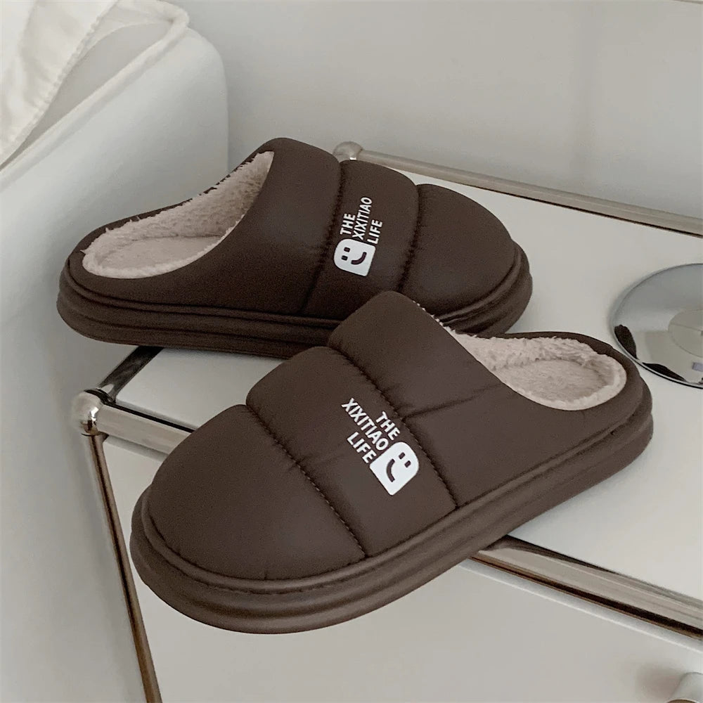 Pogeun Fashion Winter Couple Indoor Slippers