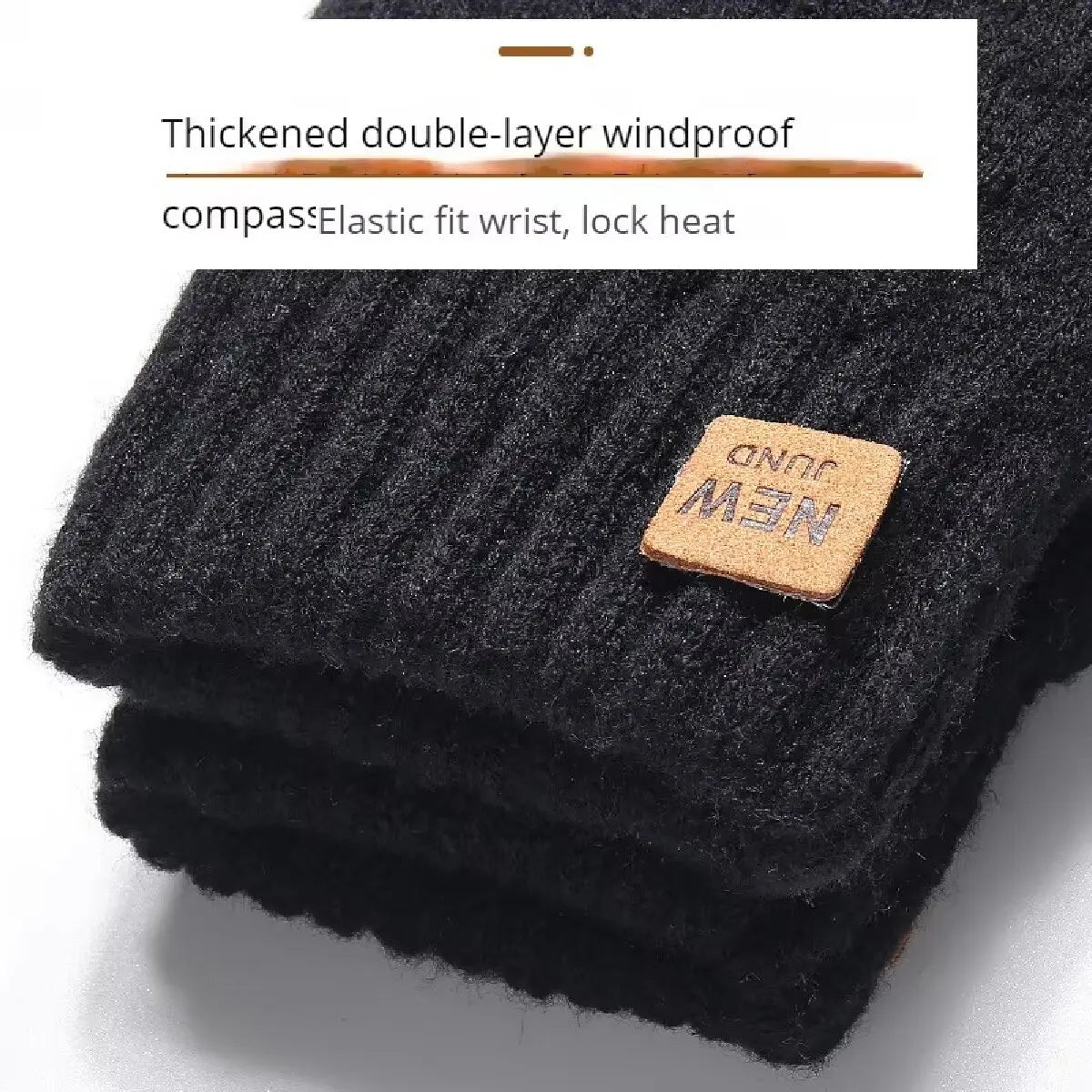 Warm wool winter touchscreen gloves