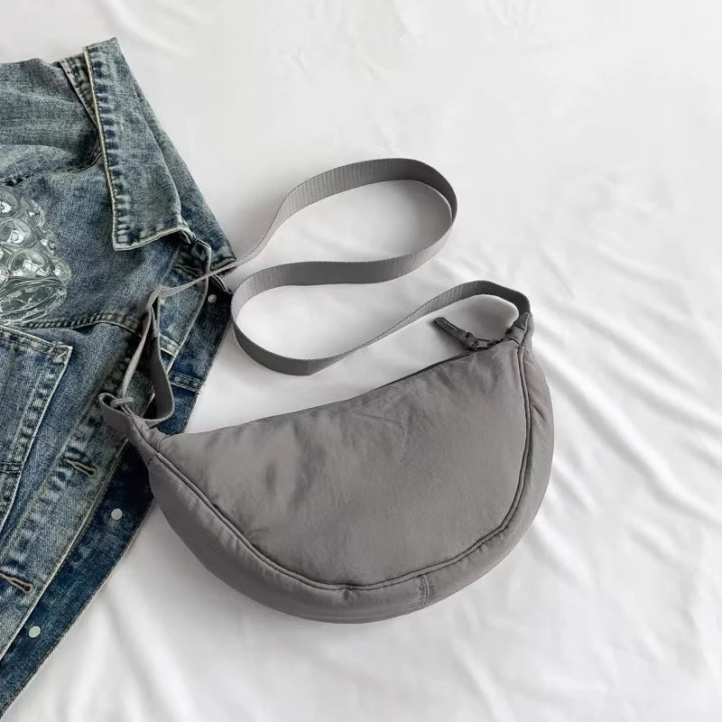 Japanese-style dumpling type light adjustable shoulder bag