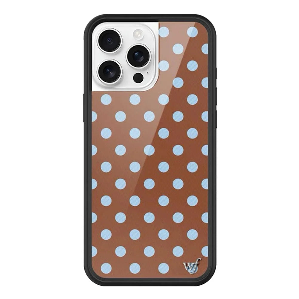 야생화 딸기 물방울 무늬 폰 케이스