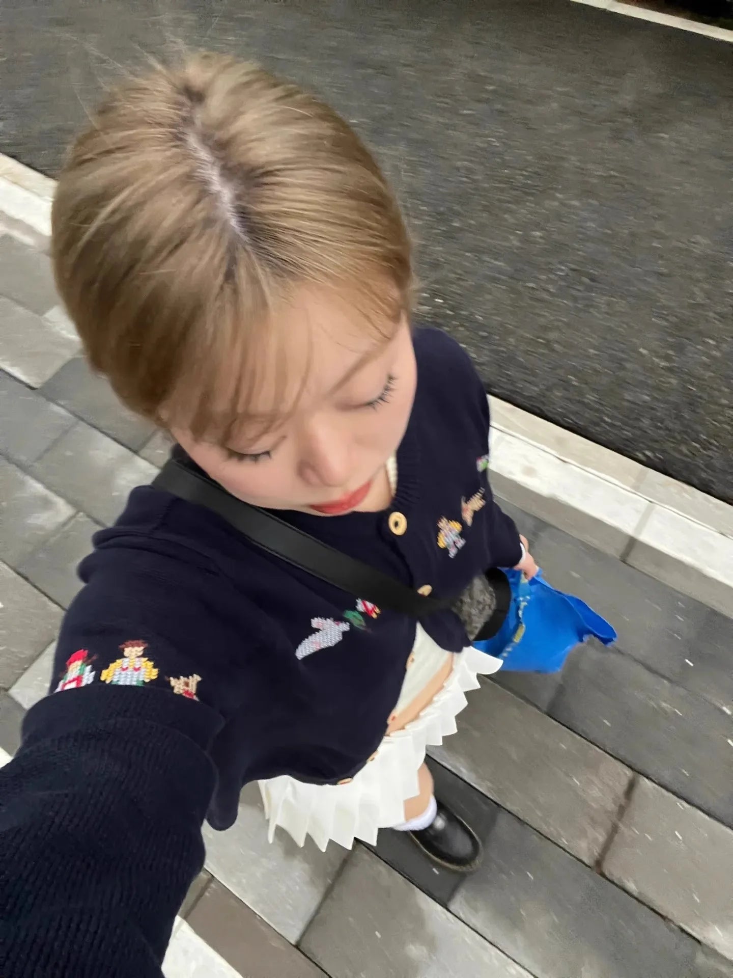 Japanese style vintage embroidered sweater