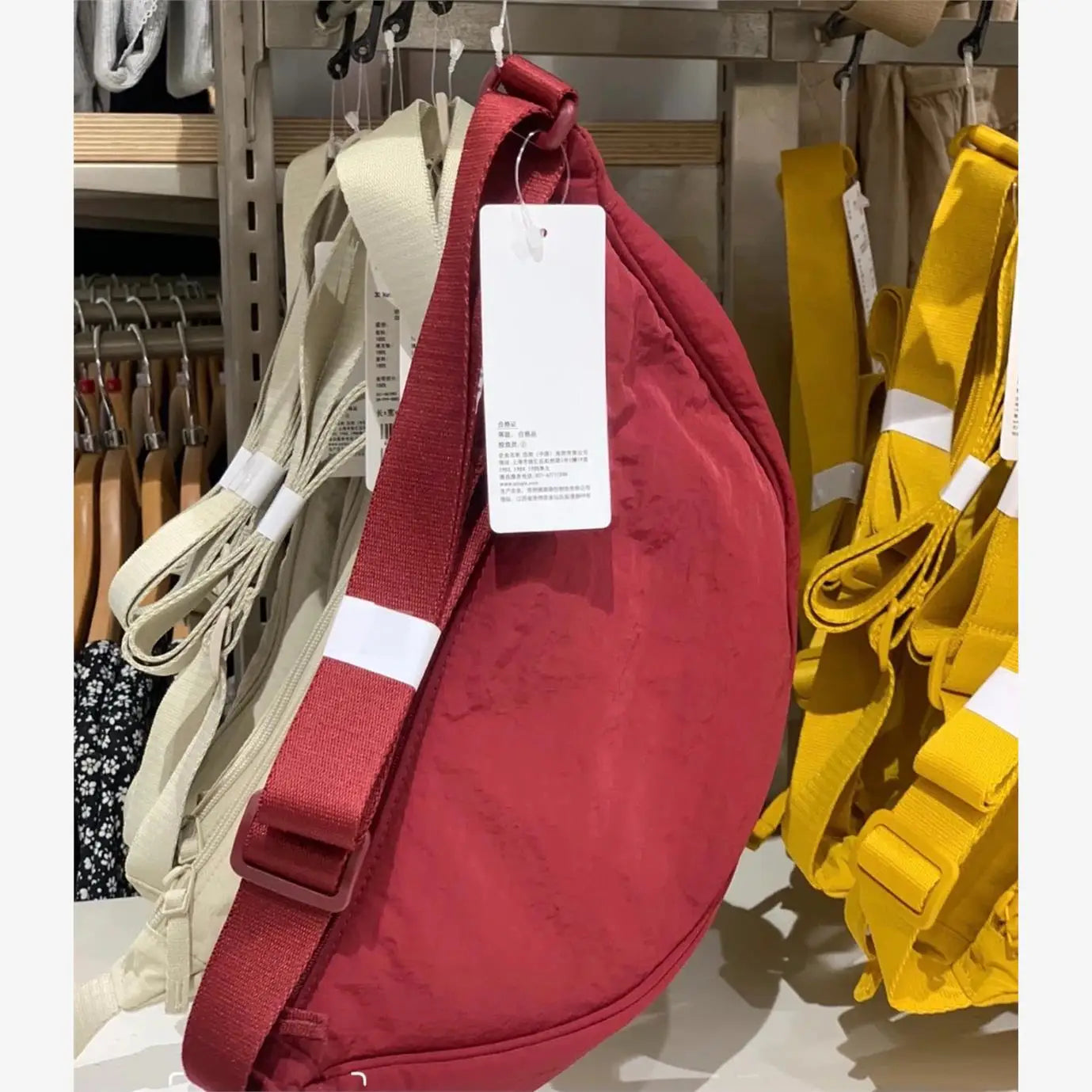 Japanese-style dumpling type light adjustable shoulder bag