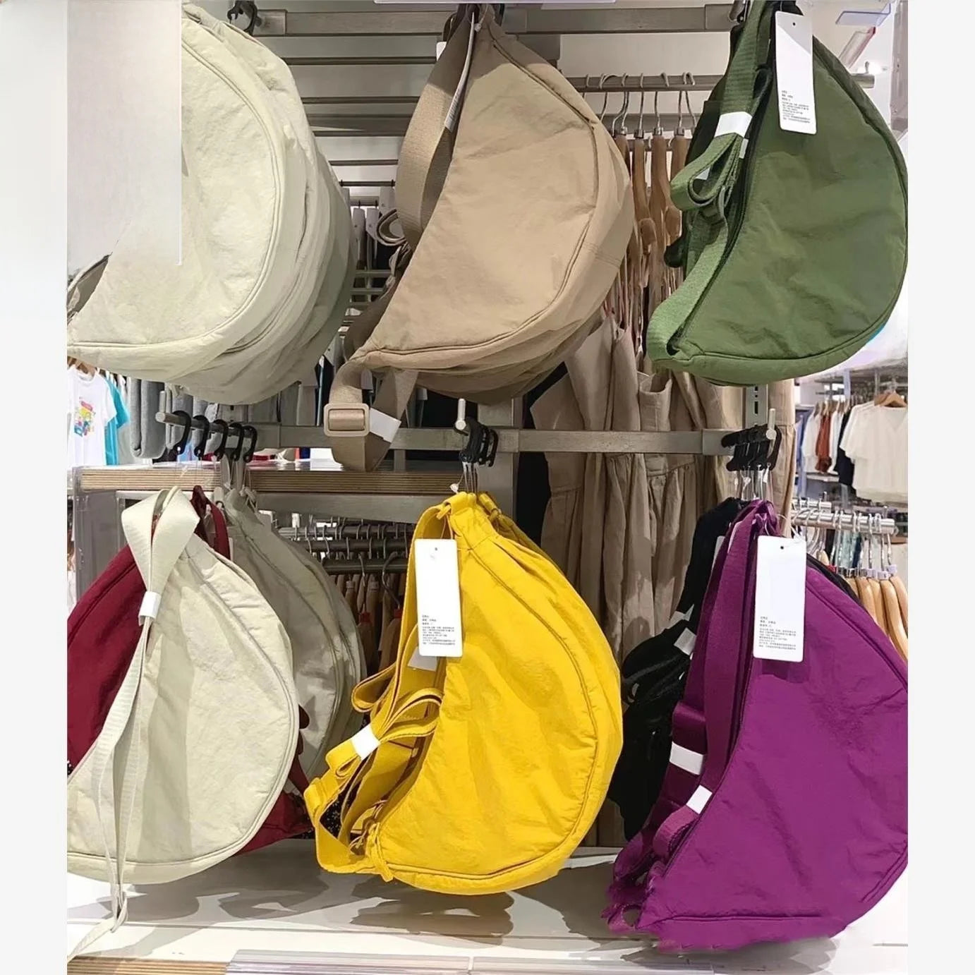 Japanese-style dumpling type light adjustable shoulder bag